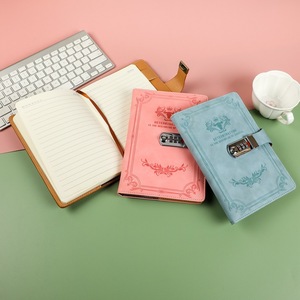 Bloc de notas de diario de cuero de salida de fábrica, diario impreso con logotipo personalizado, cuaderno de cuero PU con cerradura - Product Image 6