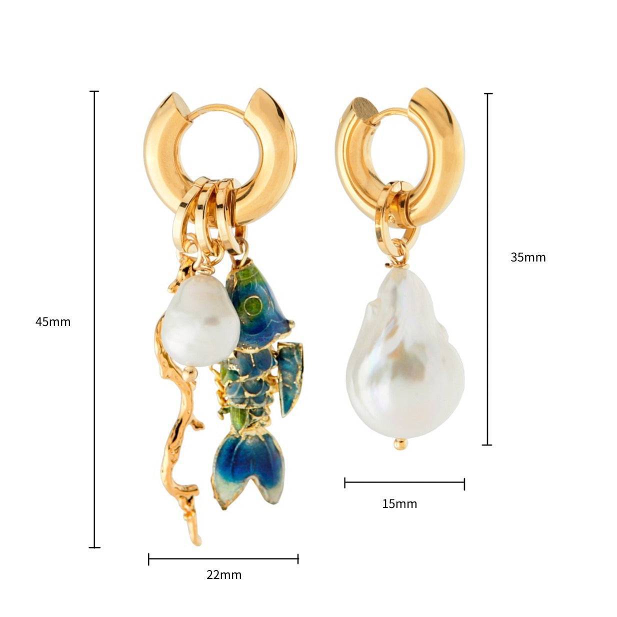 Blue Pearl Earrings AB