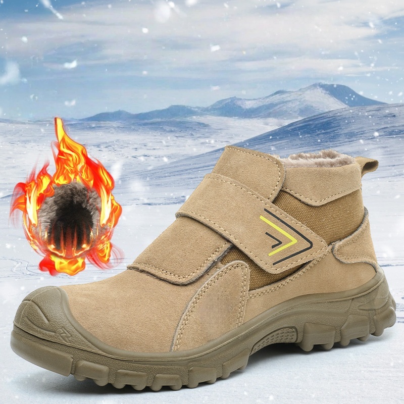 chaussures d'hiver en coton peluche doublé polaire