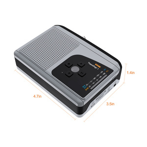 234 <strong>Cassette</strong> Tape Player Portable AM FM Radio <strong>Cassette</strong> Tape-to-MP3 Converter Sound Recorder Built-in Speaker Headphone Jack - Product Image 5