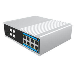 Conmutador de red industrial Gigabit de 12 puertos con POE Apilable SNMP QoS LACP Funciones Solución de conectividad de nivel industrial - Product Image 4