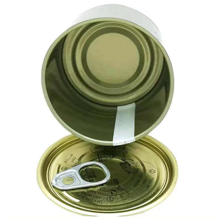 Hoge Kwaliteit Groothandel Lege Food Grade Tin Kan Metalen Blikje Zonder Afdrukken Met Gemakkelijk Open Deksel Voor Voedselverpakkingen