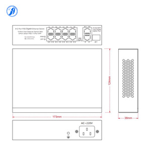 8 100Mbps PoE cổng 2 Gigabit 1 Quang Gigabit Mạng giám sát chuyển đổi VLAN chức năng <span class=keywords><strong>Ethernet</strong></span> thông tin liên lạc 1000m 100m kho - Product Image 5