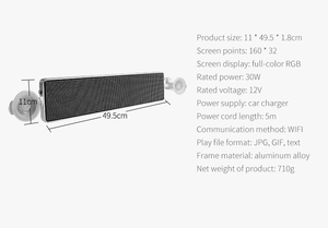 Wifi Steuer RGB FÜHRTE Zeichen Farbe Programmierbare Multi-Functio Auto LED-Display für Werbung - Product Image 6