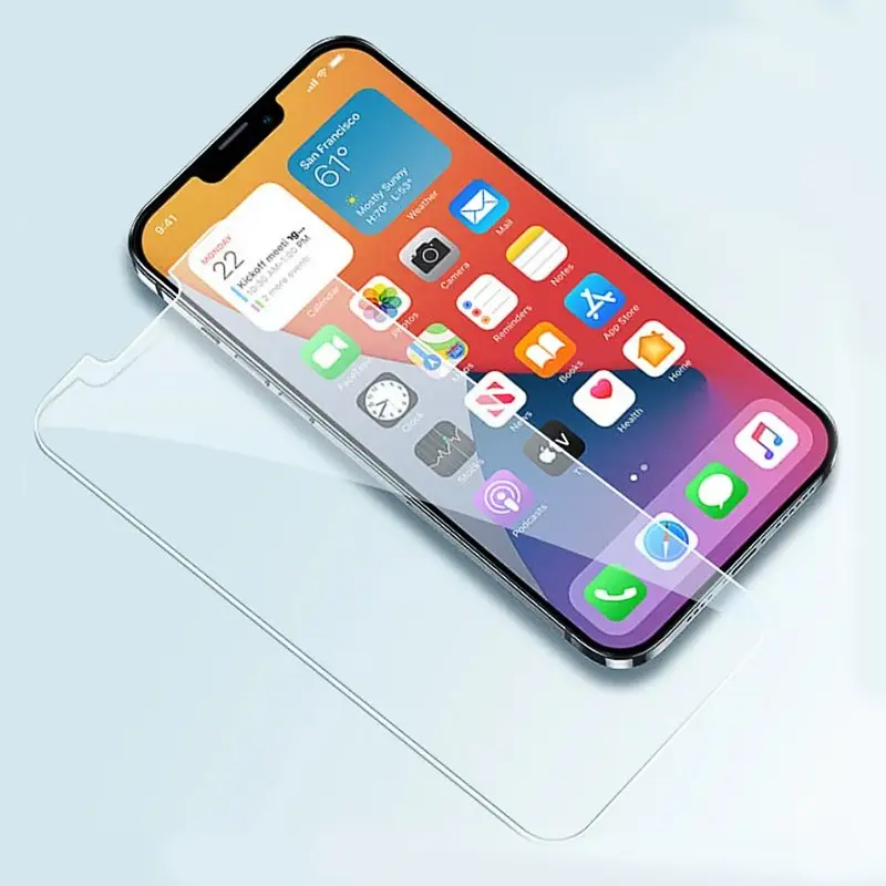 0,3mm transparenter Displays chutz für iPhone 13 Blasen freier Anti-Fingerabdruck-Schutz aus gehärtetem Glas für iPhone 13 Pro Max 13