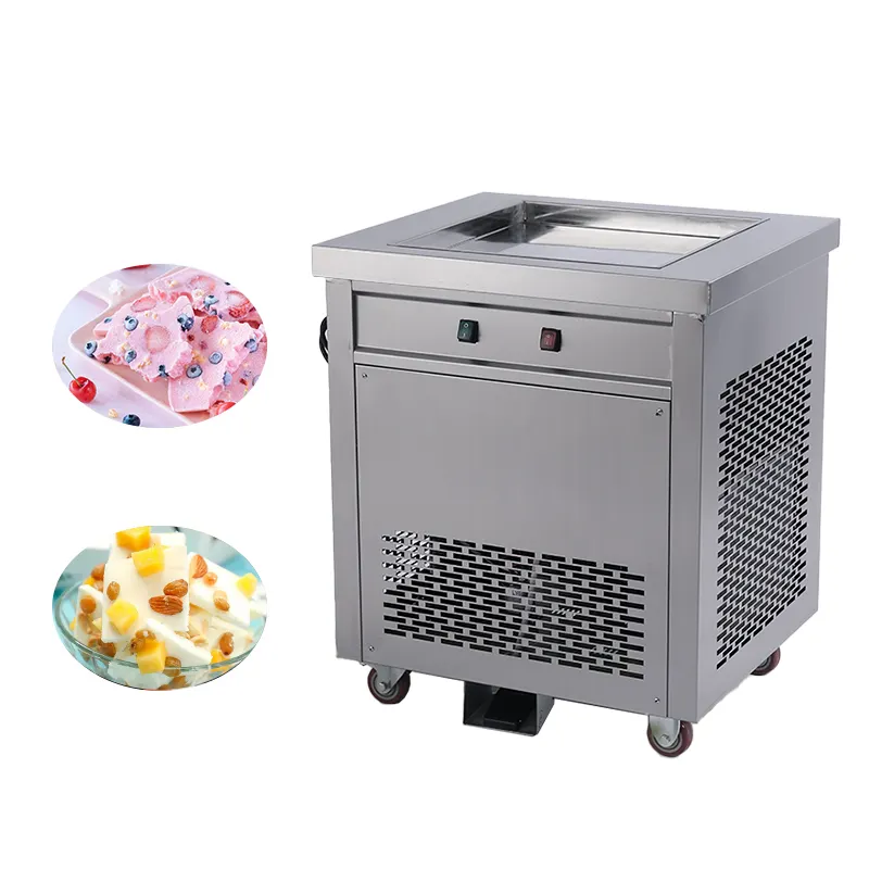 Máquina eléctrica para freír helados, sartén para freír helados, yogurt