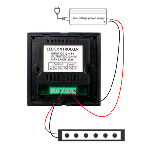 ホット販売DC12V24V単色タッチLED調光パネルウォールスイッチ86タイプPWMウォールマウントコントローラーLEDストリップライト用 - Product Image 5