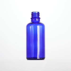 Kobalt mavi Boston cam şişeler 30ml-60ml kapasite vidalı kapak damlalık krem parfüm ilaç kullanımı asit kazınmış yüzey - Product Image 3