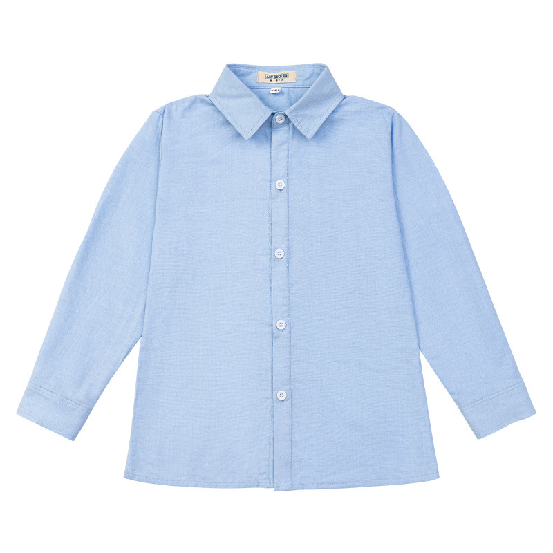 Camisa de manga larga azul claro de los hombres