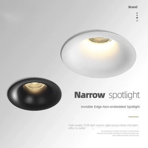 2024 New Borderless Deep Anti-Glare Spotlight <strong>LED</strong> COB Arc Non-Embedded Gypsum Main Lamp Hotel Use IP54 Recessed Downlight - Product Image 1