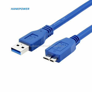 外付けハードディスクHDDハードドライブケーブル用のUSB3.0オス-マイクロBオスデータ同期ケーブルコード