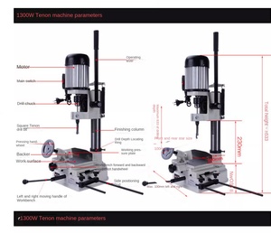 पोर्टेबल उच्च स्थिर वुडवर्किंग टेन चिसन मशीन टेबल प्रकार लकड़ी का दरवाजा लॉक पोर्टेबल मोर्टिज मशीन - Product Image 3