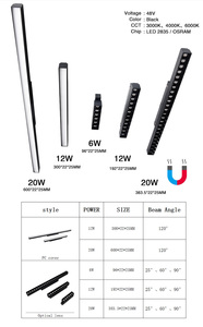 Fuente de luz Led dali, carril de guía integrado de 3 fases, 48v, sistema de iluminación de pista vertical magnética - Product Image 6