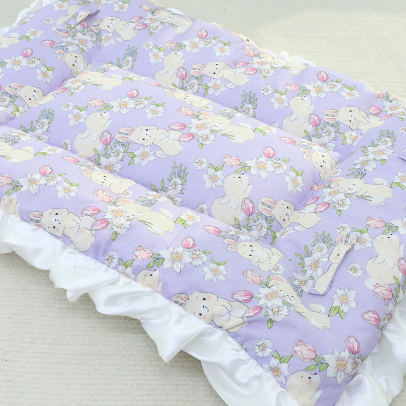 Tapis en dentelle rustique - Lapin de rêve violet
