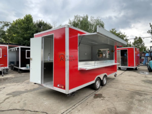 DOT CE Mobile Fast Food Truck Ice Cream Vending Van Customized Food Trailer with Kitchen Equipment
