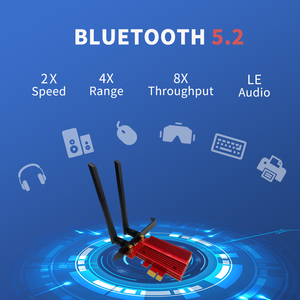 Wifi senza fili 6E scheda di rete con alta velocità 2.4GHz/5.8GHz/6GHz frequenza BT5.2 pci-e porta Intel AX210 chipset per computer - Product Image 4