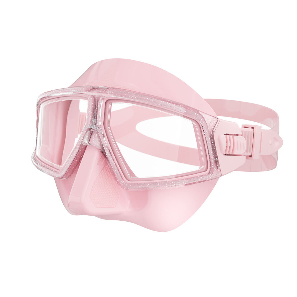 Cornice in plastica rosa con glitter