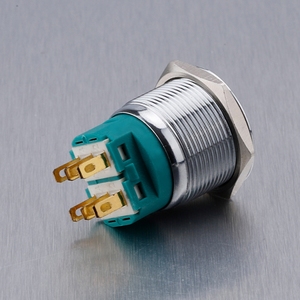 Interruttore a pulsante impermeabile in metallo 24 Volt blocco a LED interruttore a pulsante - Product Image 2