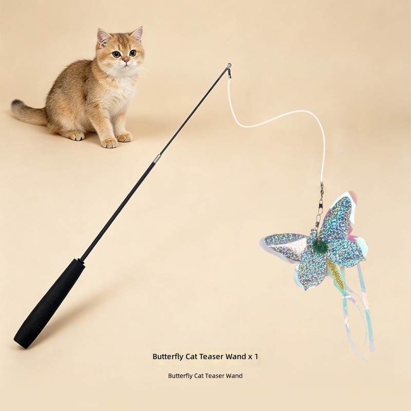 Baguette teaser chat papillon / longue perche