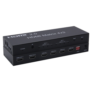 3D V2.0HDMIマトリックス4x2ビデオスイッチャーサポート5.1オーディオHDMIマトリックススプリッタースイッチ - Product Image 1