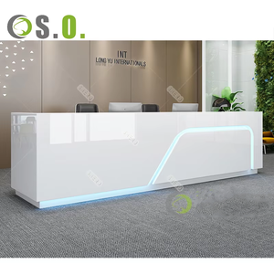 Dịch vụ khách hàng thiết kế quầy tiếp tân bề mặt rắn quầy tiếp tân văn phòng bàn tiếp tân Bàn Quầy - Product Image 5