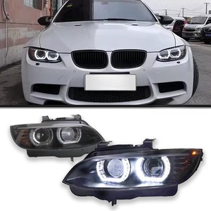 E92 E93アップグレードヘッドライト<span class=keywords><strong>BMW</strong></span> 3シリーズ<span class=keywords><strong>M3</strong></span> 2006-2012 LEDヘッドライト330i 335i DRL Hidヘッドランプ修正エンジェルアイバイビーム用