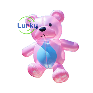 Reklam şişme yeni tasarım modeli beyaz karikatür ayı şişme sakızlı ayı ile Led ışık - Product Image 2