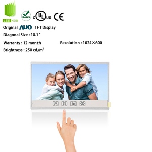 AUO 10.1 '1024x600แผงจอแอลซีดีรอบๆอินเตอร์คอมวิดีโอแสดงผล LCD 10.1นิ้วโมดูลโดยไม่ต้องสัมผัส capacitive - Product Image 1