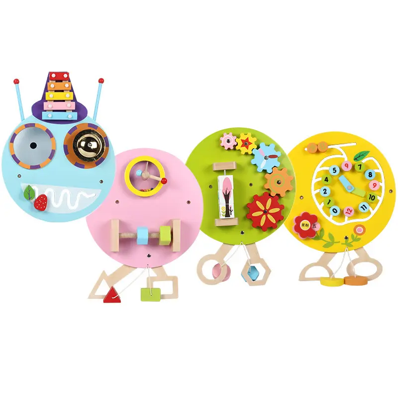 Caterpillar Painéis de parede para crianças, brinquedo sensorial de parede com 12 atividades, placa de brinquedo para decoração de quartos