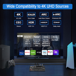 <strong>hdmi</strong> <strong>Splitter</strong> Switch <strong>HDMI</strong> 2.0 4K60Hz <strong>Splitter</strong> 2X2 Audio Out EARC EDlD Dolby <strong>hdmi</strong> <strong>Splitter</strong> <strong>1</strong> in 2 Out for QLED Game Monitor PS5 - Product Image 5