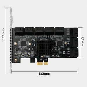 Riser PCIE SATA <strong>PCI</strong>-E Adapter 16 Port SATA Controller <strong>PCI</strong> Express X1 to SATA 3.0 6Gbps Interface Rate Expansion Card - Product Image 3