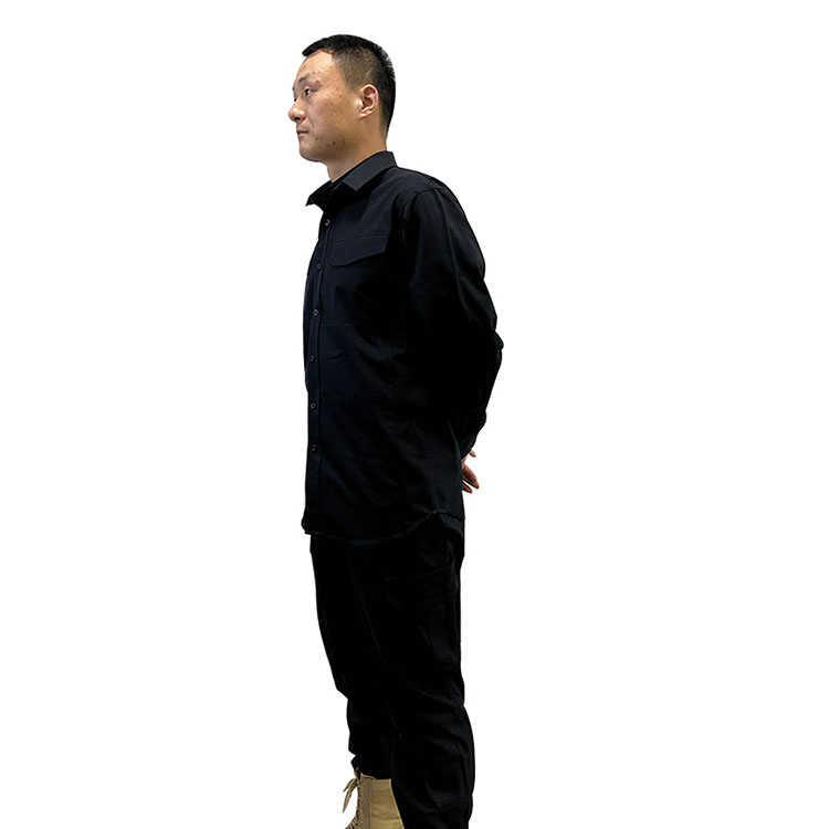 Custom Made Men's Security Guard Uniforms Long Sleeve Shirts With Customized Logo