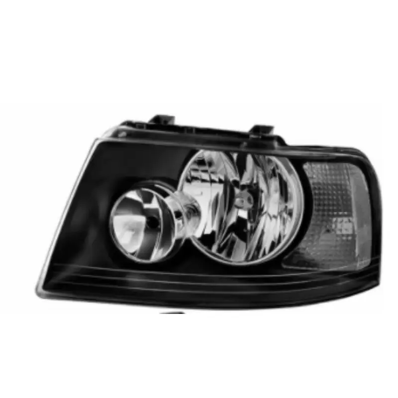 BAINEL Right Headlights  Black Background+ White Slices  fits Ford Expedition 2003-2006  OE 6L1Z-13008-DD