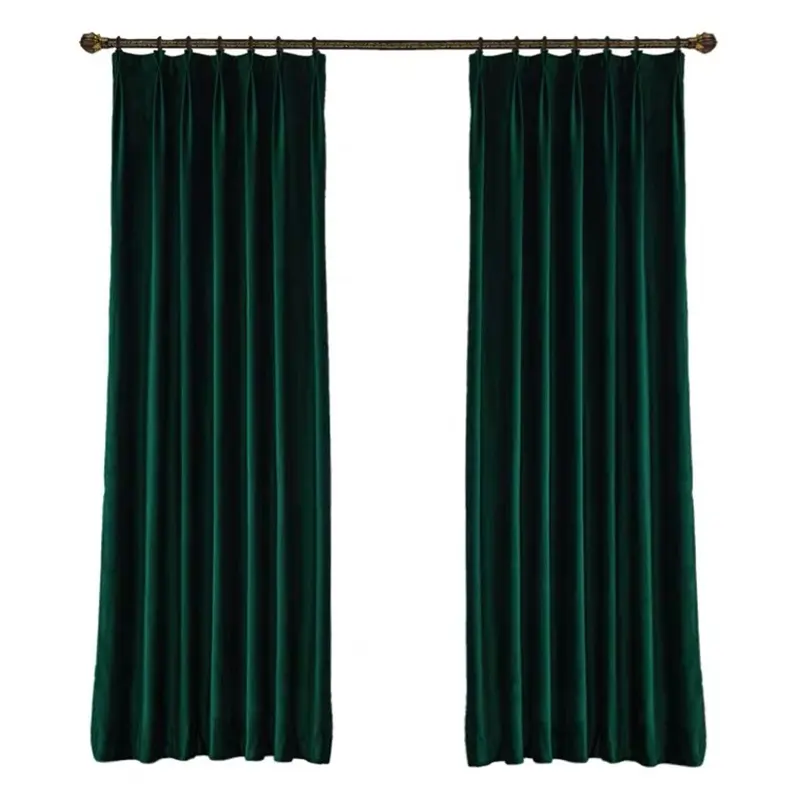 Personalizado Chama Retardante Isolados Térmica Luxo Elegance Janela Velvet Blackout Cortinas para Sala Casa