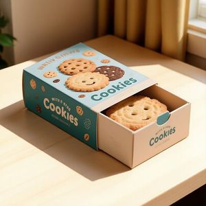 Tùy chỉnh in logo các tông đóng gói bánh ngọt tráng miệng bánh quy vận chuyển bưu phẩm hộp giấy <span class=keywords><strong>Cookie</strong></span> Hộp bao bì thực phẩm hộp - Product Image 4