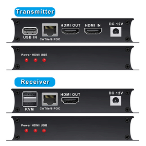 60M HDMI KVM扩展器HDMI扩展器，带通用串行总线KVM控制RJ45 60m IP 6类POC鼠标发射器接收器，用于电脑 - Product Image 4
