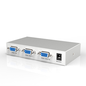 150MHz VGA <strong>Splitter</strong> <strong>1</strong> in 2 Out, MT-VIKI 1x2 <strong>1</strong> Computer 2 Monitor + Power Adapter VGA <strong>Splitter</strong> - Product Image 1