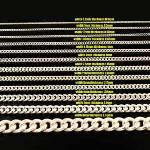 Xu hướng sản phẩm 2025 New arrivals 925 sterling Silver DC cắt Cuba liên kết chuỗi đối với phụ nữ làm chống xỉn Vòng đeo tay vòng cổ - Product Image 3