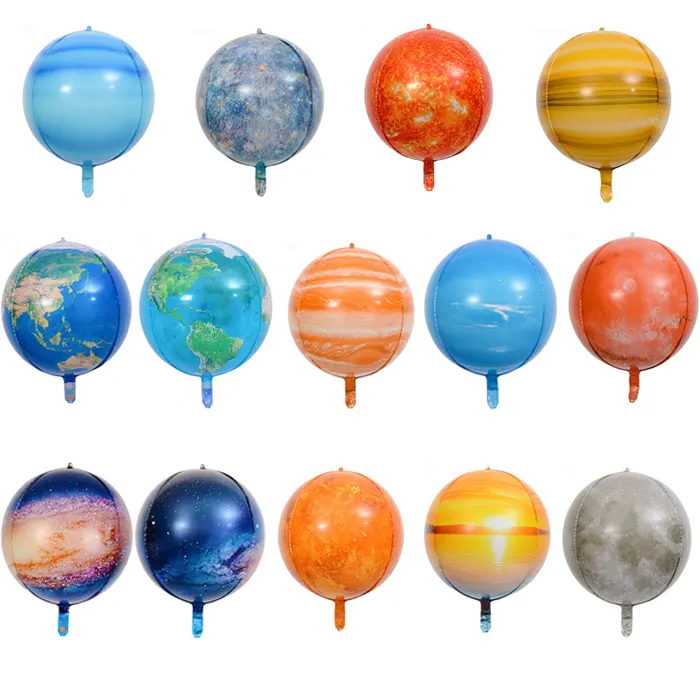 Neue 22 Zoll 4D aufblasbare Planet-Erde-Sphärenballons großer Globus-Kartenfolienballon Geburtstag Raum-Universum-Themenparty-Dekoration