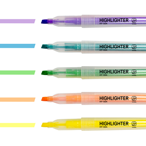 Evidenziatore, evidenziatore trasparente con punta a scalpello trasparente, evidenziatore Stick, assortito, colore Neon - Product Image 2