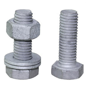 Fabrika doğrudan satış 5/16 "sıcak daldırma galvanizli ASME/ANSI B 18.2.1 alaşım çelik sınıf A490 altıgen cıvata - Product Image 5