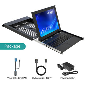 17&quot; LED <strong>KVM</strong> <strong>Switch</strong> Over Ethernet 8 Port MT-VIKI + 8 Packs VGA to Rj45 Adapter for 1U Rack, 17 Inch <strong>LCD</strong> Rackmount <strong>KVM</strong> Console - Product Image 2
