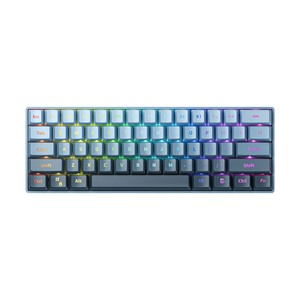 61键有线单模机械键盘，带18个灯光效果和双射键帽 - Product Image 1