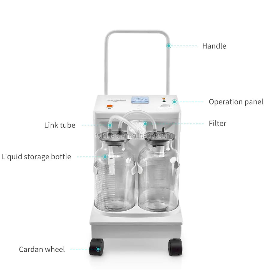 LH23DV High Quality Vaccum Suction Machine Medical Suction Machine Price Portable Jar Suction Pump Unit for Vet