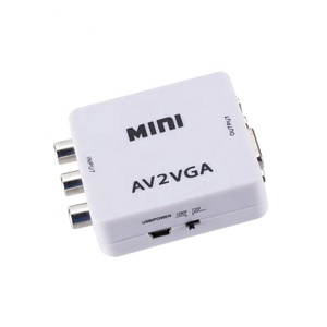 Adaptador convertidor AV a VGA 1080P 60Hz AV2VGA Mini HD AV2VGA convertidor de vídeo caja convertidora para Monitor de TV