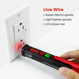 Probador de voltaje sin contacto AC 12V-1000V/48V-1000V, doble rango, bolígrafo de prueba de línea en vivo/cero con pantalla LCD y alarma - Product Image 5