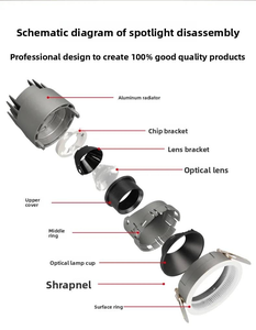 Thêm lớn 10 inch <span class=keywords><strong>Led</strong></span> <span class=keywords><strong>Downlight</strong></span> Úc bề mặt gắn kết chống sương mù Rắn Đồng đèn với <span class=keywords><strong>Dimmable</strong></span> 6500K nhúng thiết kế - Product Image 2