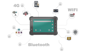 <span class=keywords><strong>Android</strong></span>用13 OS <span class=keywords><strong>7</strong></span>インチ頑丈なタブレットタクシー派遣車両GPS MDT 4G CANバスタッチスクリーン付き1000nits豊富なインターフェイス - Product Image 3
