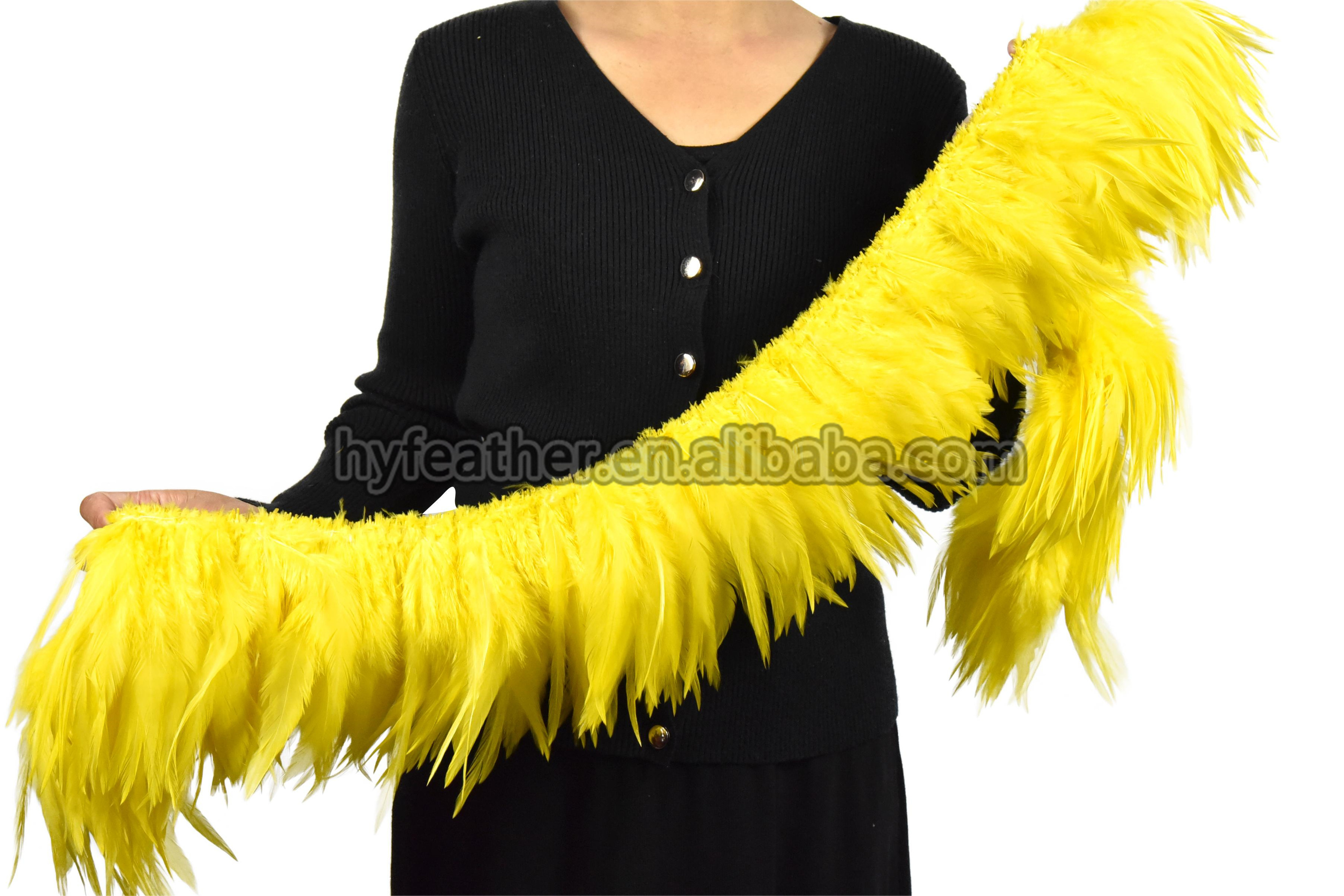 yellow saddle feather