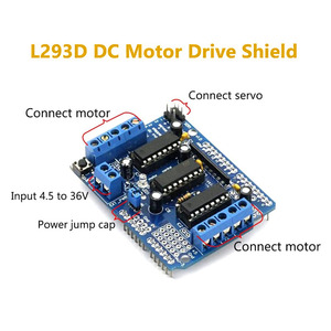 DIY deneyleri ve modüler projeler için Arduino ve ahududu PI için L293D DC step Motor sürücü kalkanı